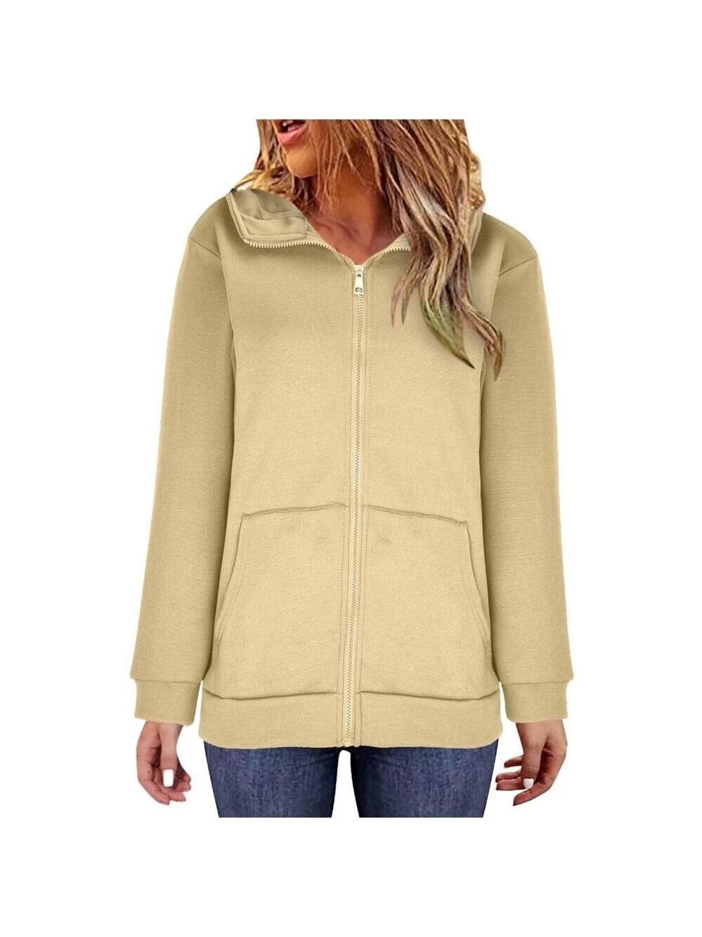 Woman's Hoodie Beige Plus Size 4XL NWT